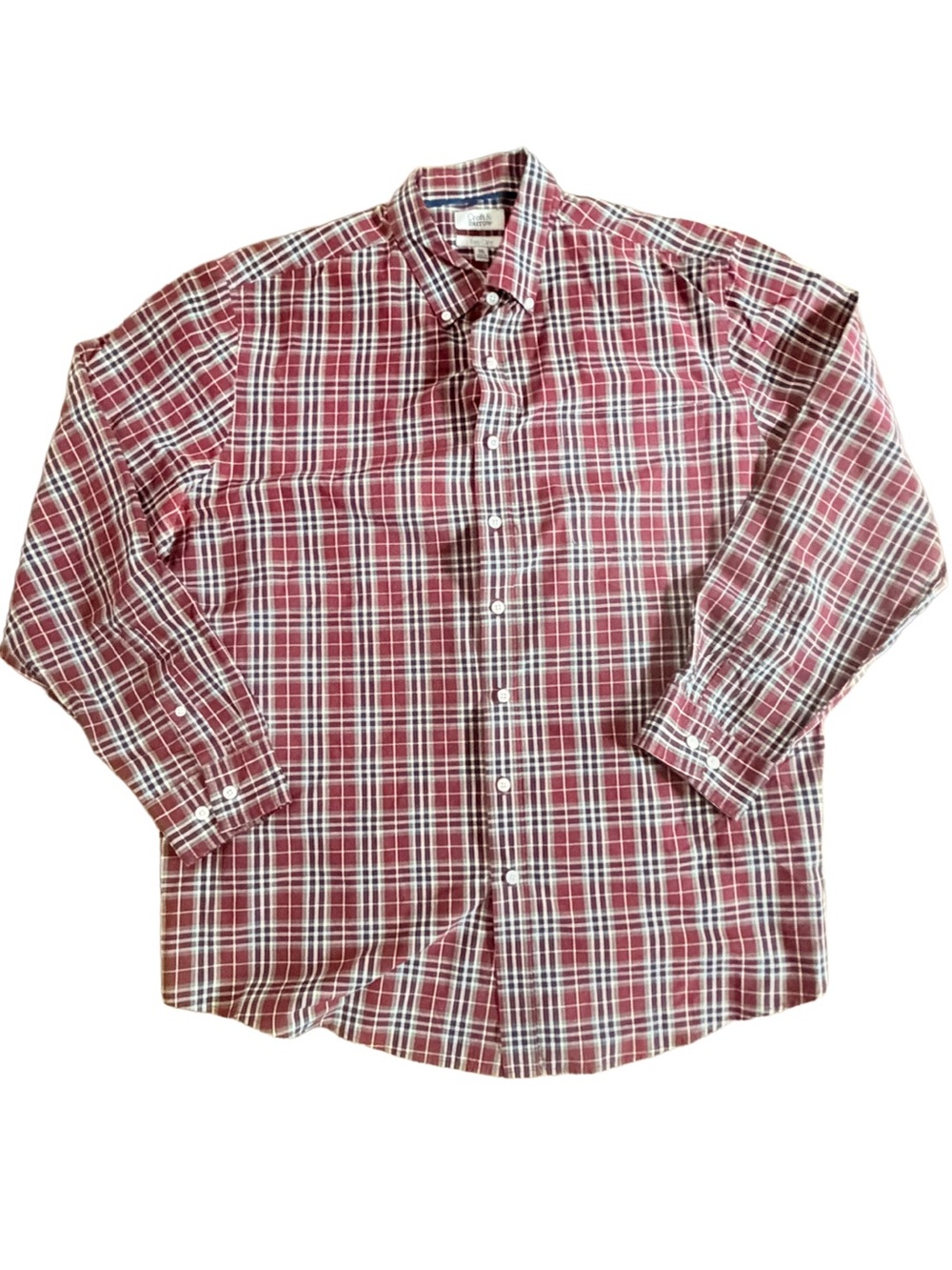 Men's Red Plaid casual Button-Down Shirt XXLarge grunge skater indie sleaze